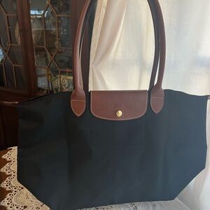 Elegant Black and Brown Tote Bag